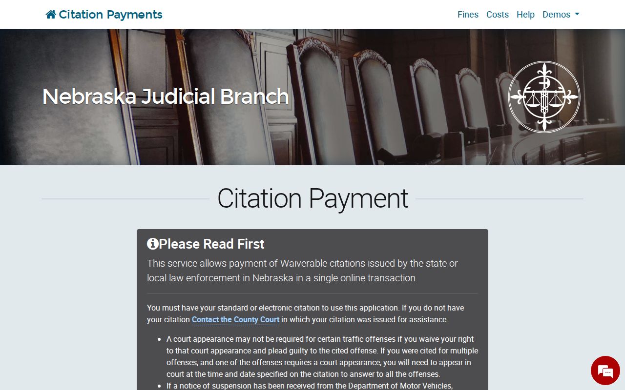 Banner County traffic court records waiverable citation payment instructions