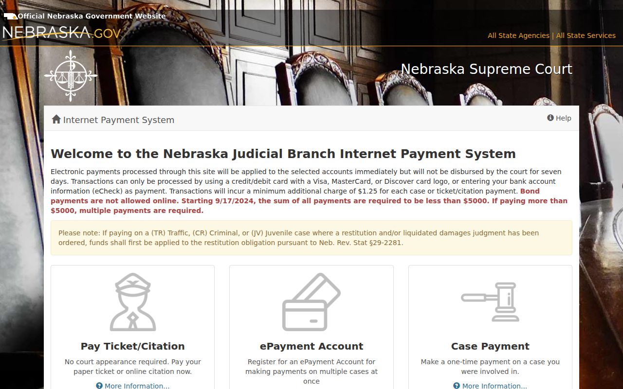 Banner County traffic court records ePayments public payment choices